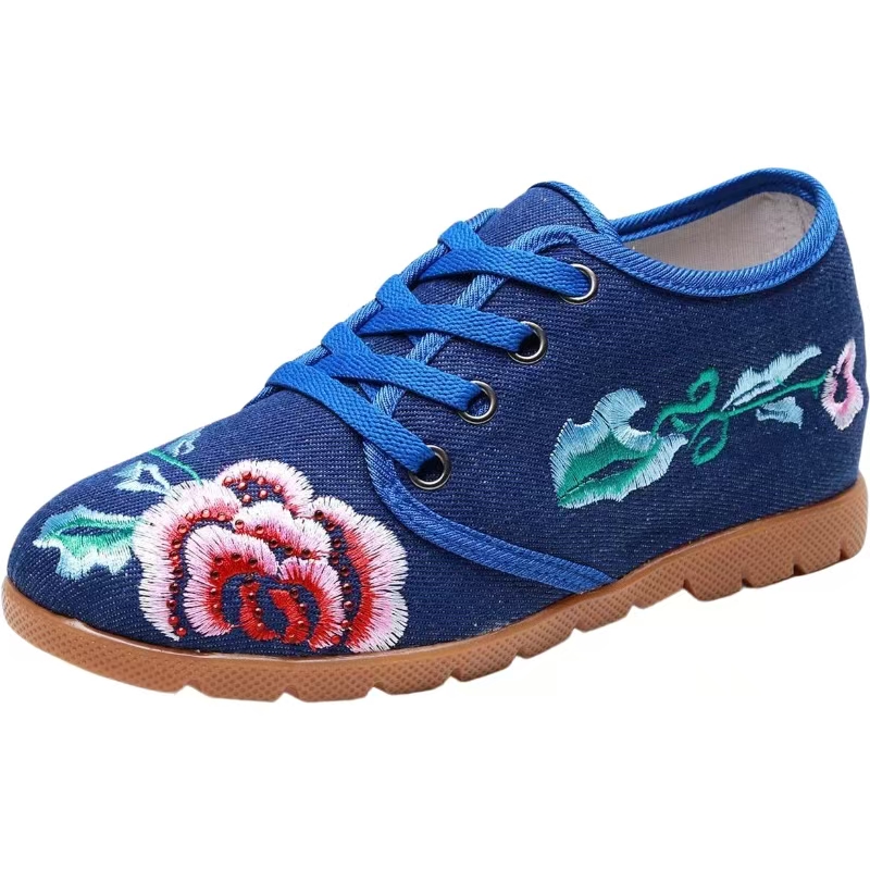 Ethnic Fabric - Scarpe da donna in stoffa ricamata