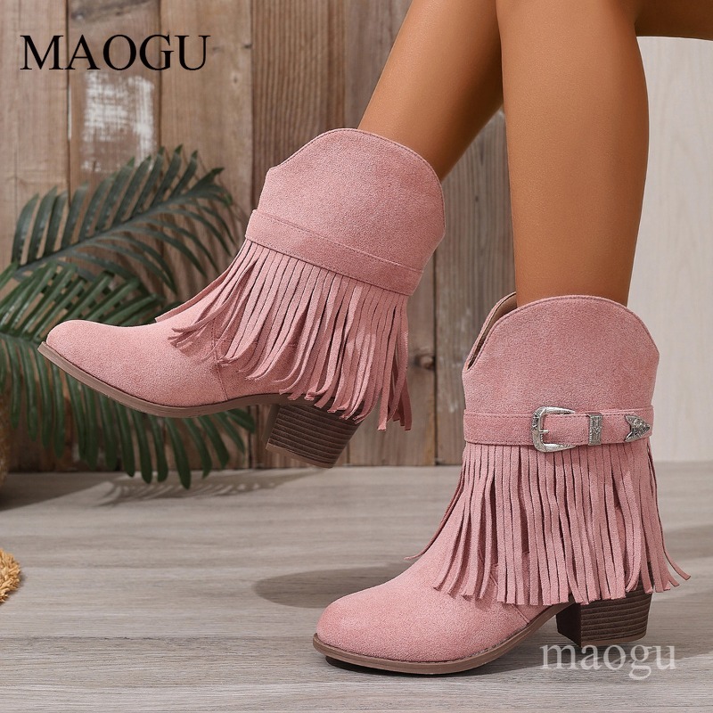 Ethnic Fabric - Stivali da cowboy da donna in