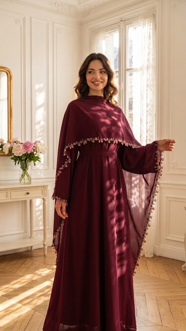 Abaya Modest Wear - Elegante Set di Due Pezzi Jalabiya