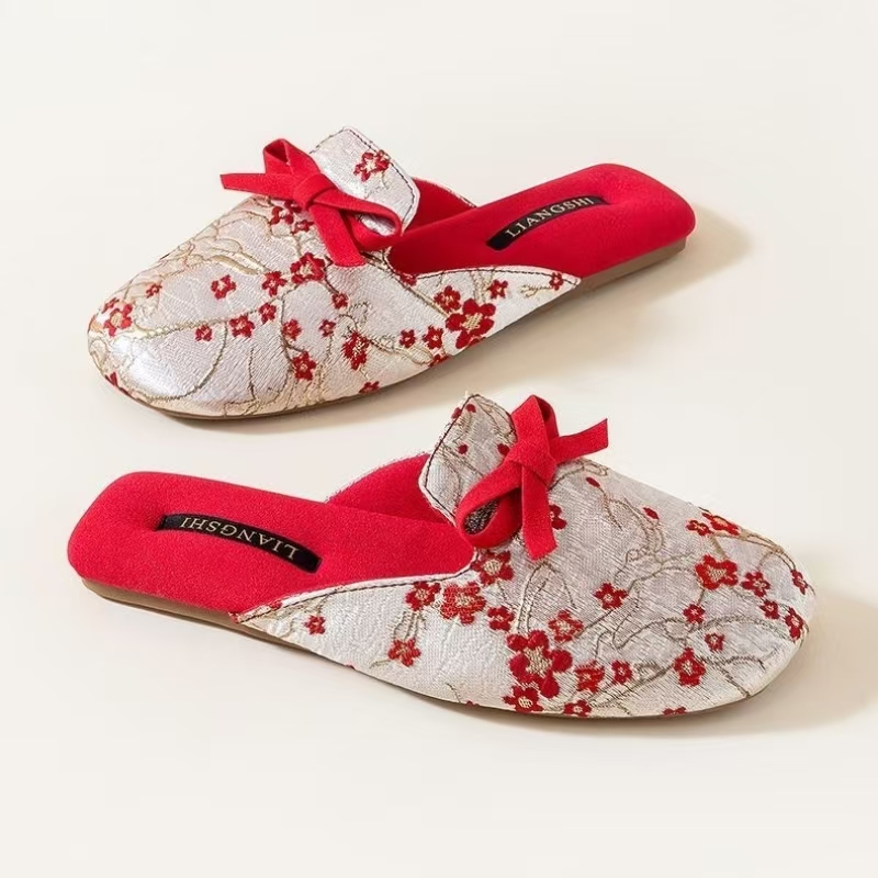 Ethnic Fabric - Pantofole da casa Baotou con stampa