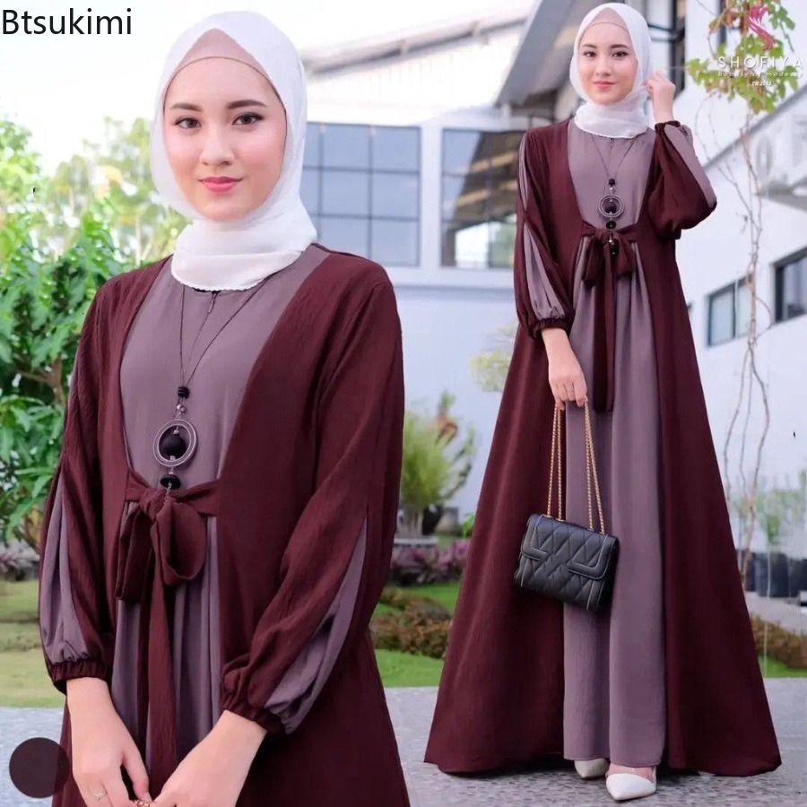 Abaya Modest Wear - Abaya Elegante per Donne Musulmane Arabe,
