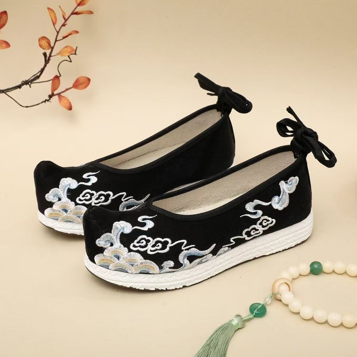 Ethnic Fabric - Scarpe Hanfu ricamate da donna di