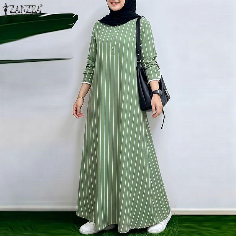 Abito Lungo a Righe Modesto pe - Abaya Modest Wear recensione e prezzo