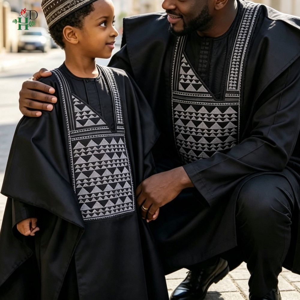 Abiti coordinati padre-figlio, - Boubou Men Africa recensione e prezzo